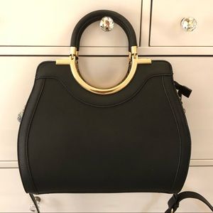 NWT black vegan leather bag and wallet